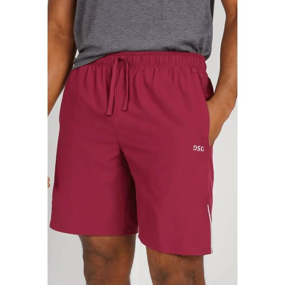 DSG Men's 7" 2-in-1 Stride Run Shorts full compression liner Raspberry Size S
